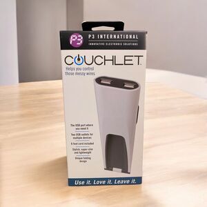 P3 International Couchlet Couch Charger 2 USB Ports w/6 ft Cable - 1 Pk New NIB
